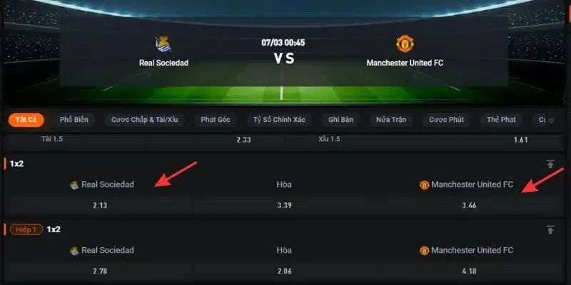 VD về làm thế nào để biết được ai là đội yếu hơn trong kèo chấp