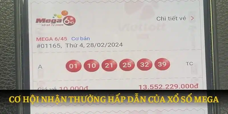 Cơ hội nhận thưởng hấp dẫn của mega 6/45 cùng FB88